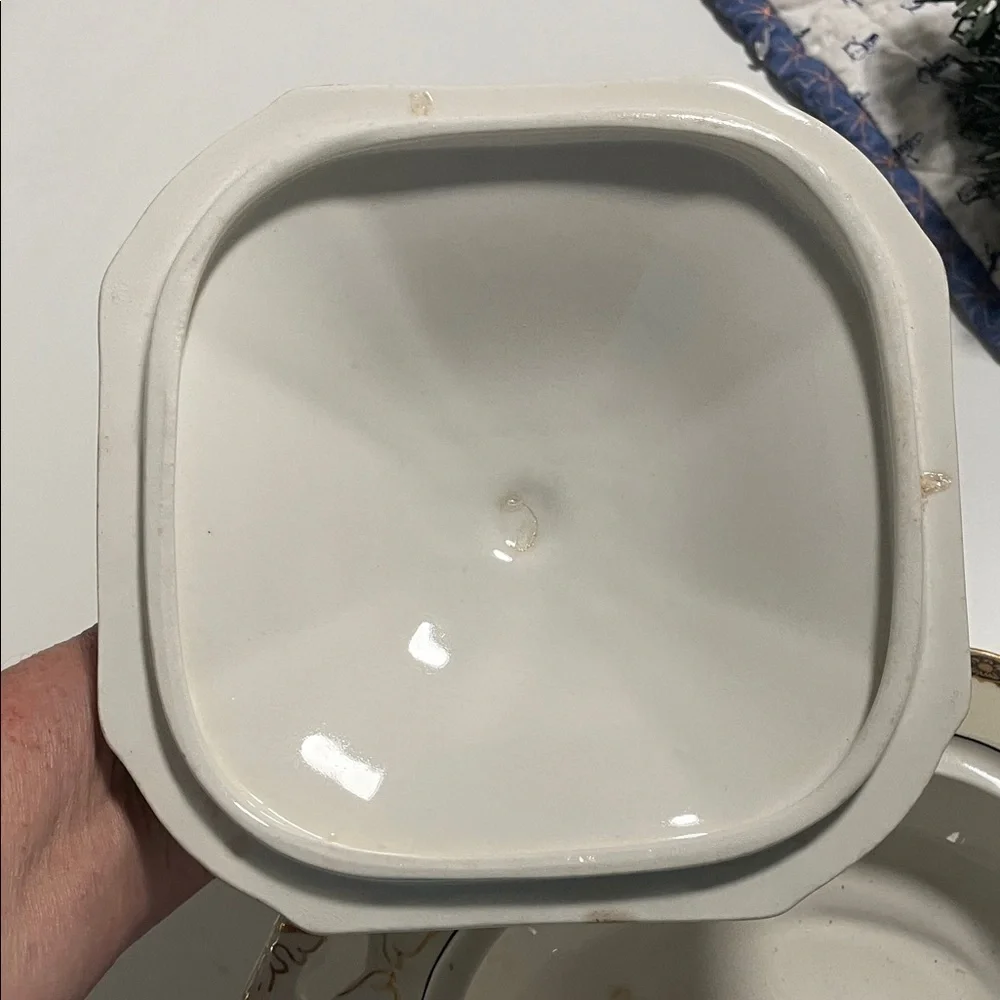 Vintage WH Gribdley Ceramic Serving Dish with Lid